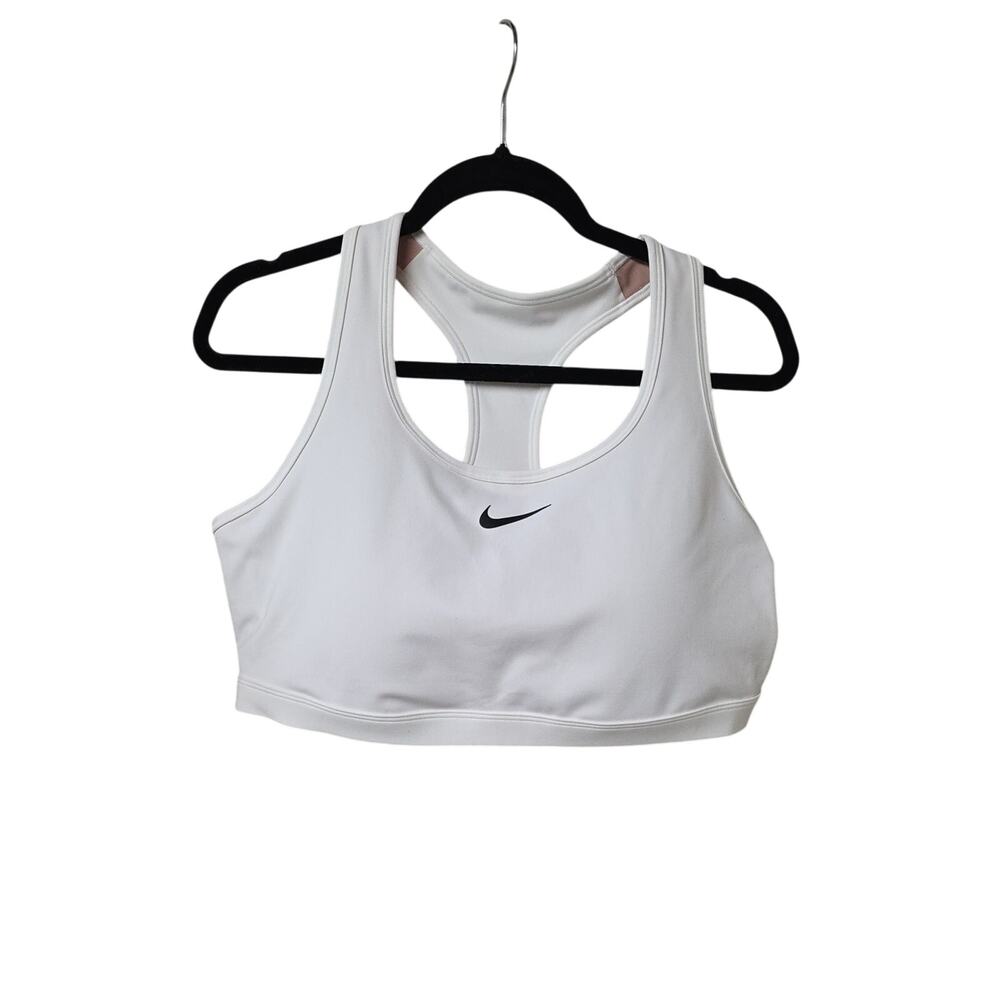 Nike Swoosh White Padded Sports Bra Womens Size XL NWT